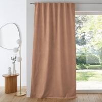 Штора С потайными патами из рифленого велюра Olavi 180 x 135 см каштановый LA REDOUTE INTERIEURS  фото, kupilegko.ru